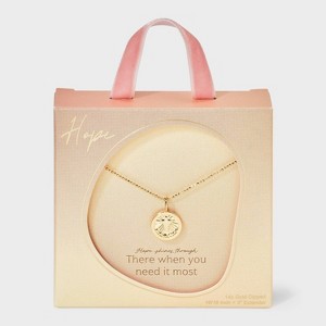 14K Gold Dipped Cross Pendant Necklace - Gold - 1 of 4