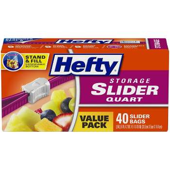  Hefty Slider Bag, Jumbo, 2.5 Gallon 10 Count (Pack of 2) :  Health & Household