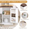 GDFStudio Flint 63" Farmhouse Barn Door Storage Cabinet with 2 Drawers and Door Rack - 4 of 4