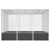 vidaXL Large Bird Aviary - Outdoor Galvanized Steel Bird Cage - Anthracite - Spacious, Multifunctional, Secure - Suitable for Multiple Bird Species - 4 of 4