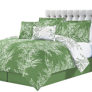 Collections Etc Elegant 6-Piece Reversible Foliage Comforter Set - 1 of 4