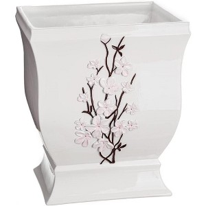 Creative Scents Vanda White Wastebasket - 1 of 4