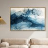 Art Remedy Inked Waves Blue Abstract Wall Art Framed - 2 of 4