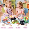 Skirfy 99 Pieces Kids Kitchen Utensils with BBQ Pretend Play Toy Set, Cooking Accessories with Pots and Pans, Food Cutting Utensils - 3 of 4