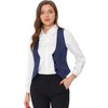 INSPIRE CHIC Women's Vintage Waistcoat Button Up Steampunk Jacquard Sleeveless Suit Vest - 4 of 4