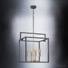Urban Ambiance Luxury Modern Farmhouse Farmhouse Chandelier,  25-3/4" x 23-1/4",  Charcoal Finish, UHP2805 - 4 of 4