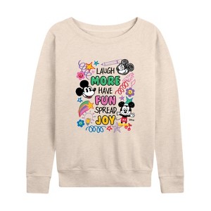 Women's - Disney - Mickey Mouse Lightweight French Terry Slouchy - 1 of 4