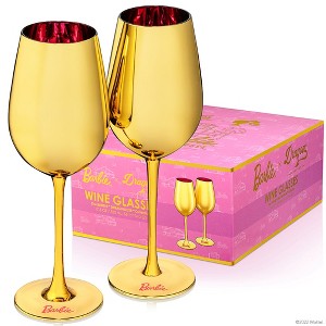 Barbie x Dragon Glassware 17.5 oz Wine Glasses Set of 2 - 1 of 4