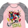 Girls' - Marvel - Thor Stickers Style Shirt Tail Raglan Graphic T-shirt - 2 of 3