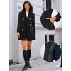 INSPIRE CHIC Women's Winter Long Lapel Collar Double Breast Coats - 2 of 4