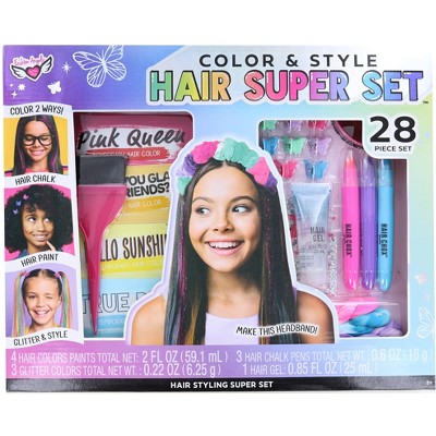 Girlzone Hair Chalks Set, 10-Piece Temporary Hair Chalks for Girls, Fun  Girl Toy