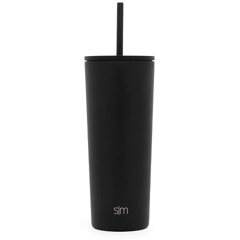 Simple Modern 24oz Insulated Stainless Steel Classic Tumbler With Straw  Black : Target