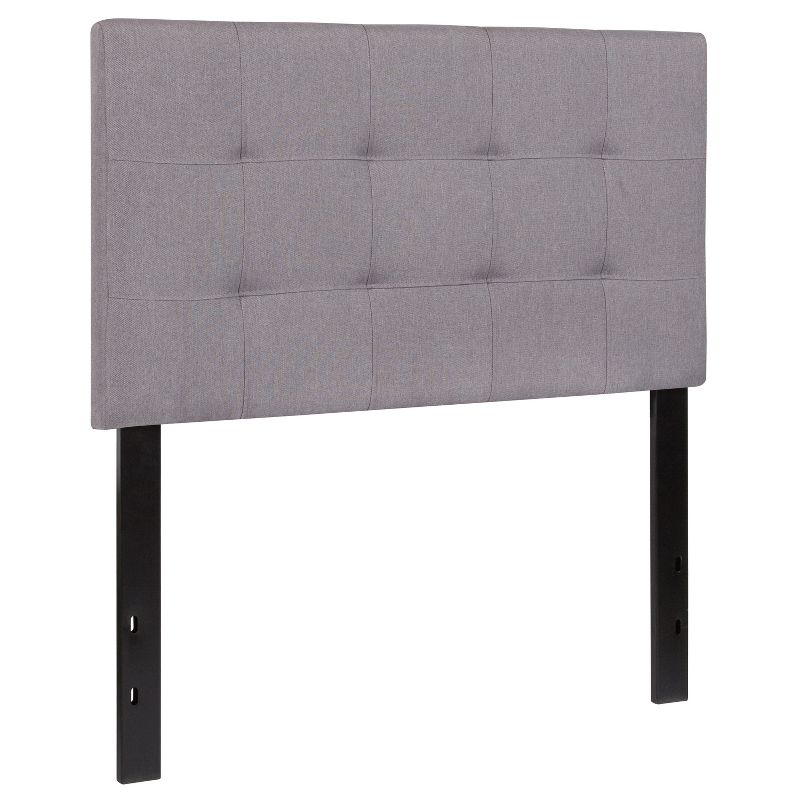 Flash Furniture Bedford Tufted Upholstered Twin Size Headboard in Light Gray Fabric, 4 of 10