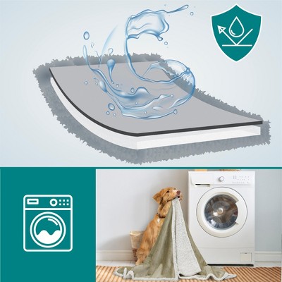 Taupe Waterproof Sherpa Fleece Medium Outdoor Pet Blanket