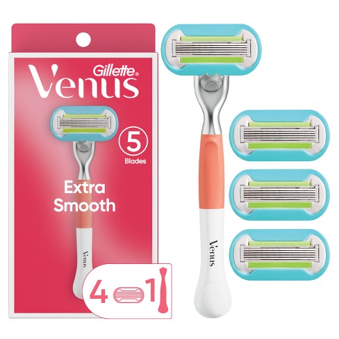 Venus Smooth Women's Razor Handle + Blade Refills Value Pack, 1 ct - Pay  Less Super Markets