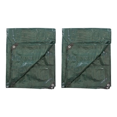 Stansport Medium-Duty Rip-Stop Tarp 10' x 12' - Forest Green - 2 Pack