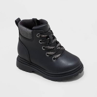 Toddler Boys' Axel Zipper Slip-On Combat Boots - Cat & Jack™ Black