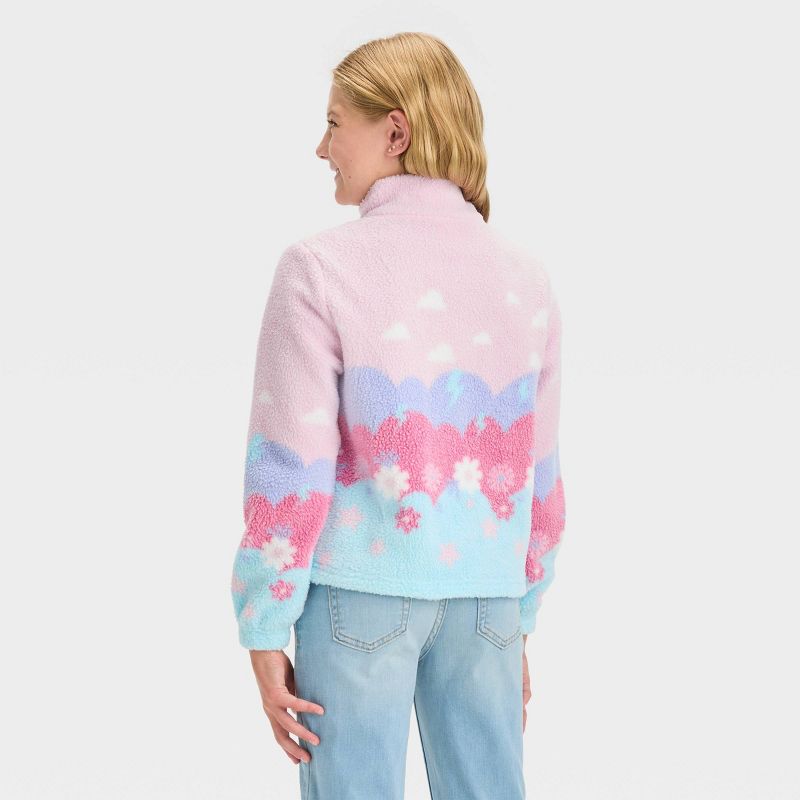 Girls' Trolls Poppy Faux Shearling Pullover Sweatshirt, 2 of 4
