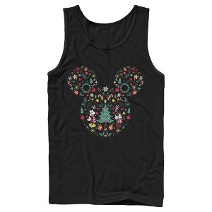 Men's Mickey & Friends Christmas Silhouette Tank Top - 1 of 4
