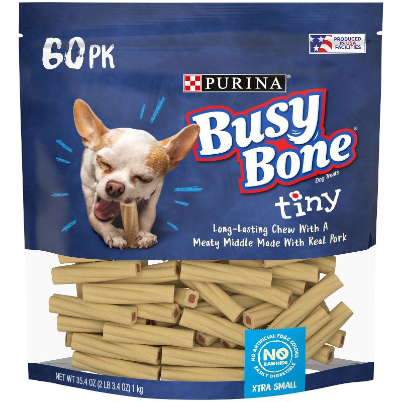 Purina Busy Bone Tiny Chewy Pork Flavor Dog Treats, 1 of 5
