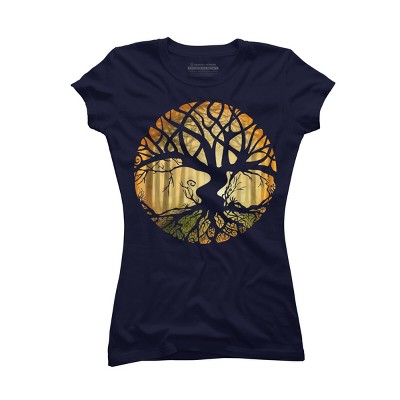 Junior's Design By Humans Druid Tree By EVA3 T-Shirt