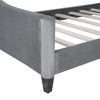 NicBex Twin Size Daybed Upholstered Velvet Fabric Daybed Frame Bed Twin with Futon Backrest for Living Rooms - 4 of 4
