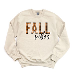 Simply Sage Market Women's Graphic Sweatshirt Fall Vibes Plaid - 1 of 2