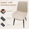 SKRAN PU Leather Dining Chairs Set of 2, Upholstered Kitchen Chairs with Ergonomic Backrest and Sturdy Metal Legs for Dining Room, Living Room - 4 of 4