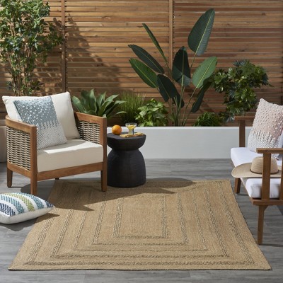 Natural Seagrass Handwoven Rectangular 5' x 7' Indoor/Outdoor Rug