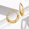 Ross-Simons 14kt Yellow Gold Floral Hoop Earrings - 3 of 4