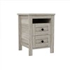 Farmhouse Nightstand With 2 Drawers And Top Open Cubby, Free Standing Bedroom Bedside Table With Legs Support, Wooden Storage End Table Home Furniture - 3 of 4