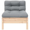 2-seater Garden Sofa Set of 2 Grey, Pine vidaXL - 3 of 4