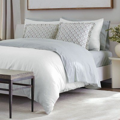 Nate Home By Nate Berkus 300tc Cotton Sateen Duvet Set, Twin, Snow