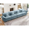 NicBex 154.7 Inch Velvet Storage Couch,4-Seater Deep Seat Sofa with Fluffy Armrest Pillows for Living Room,Small Space,Office,Apartment - 2 of 4