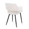 LumiSource Set of 2 Margarite Dining Chair Black PU Metal/White - 4 of 4