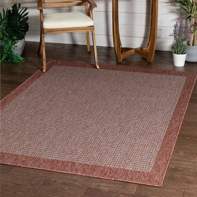 Coral Breeze 9' x 12' Synthetic Rectangular Easy-Care Outdoor Rug