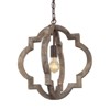 LNC Timeless Farmhouse/Rustic Lantern Wood Chandelier,1 Light/3 Light/4 Light - 3 of 4