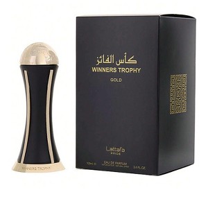 Lattafa Pride Winners Trophy Gold By Lattafa Unisex Pink Pepper, Musk, Vanilla, Jasmine, Rose  Eau De Parfum Spray 3.4 Oz - 1 of 1