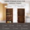 64" 4-Door Kitchen Pantry, Freestanding Storage Cabinet with 3 Adjustable Shelves for Kitchen - 4 of 4