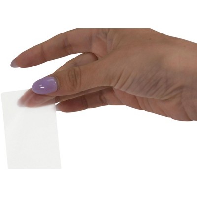 School Smart Vinyl Label Protectors, Round Corner Rectangle, 1-1/4 x 3-1/8 Inches, Clear, Pack of 500