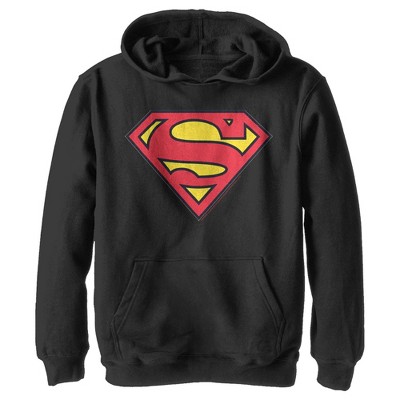 Boy's Superman Classic Logo Pull Over Hoodie