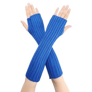 INSPIRE CHIC Acrylic Fingerless Elbow Length Arm Warmers 1 Pair - 1 of 4
