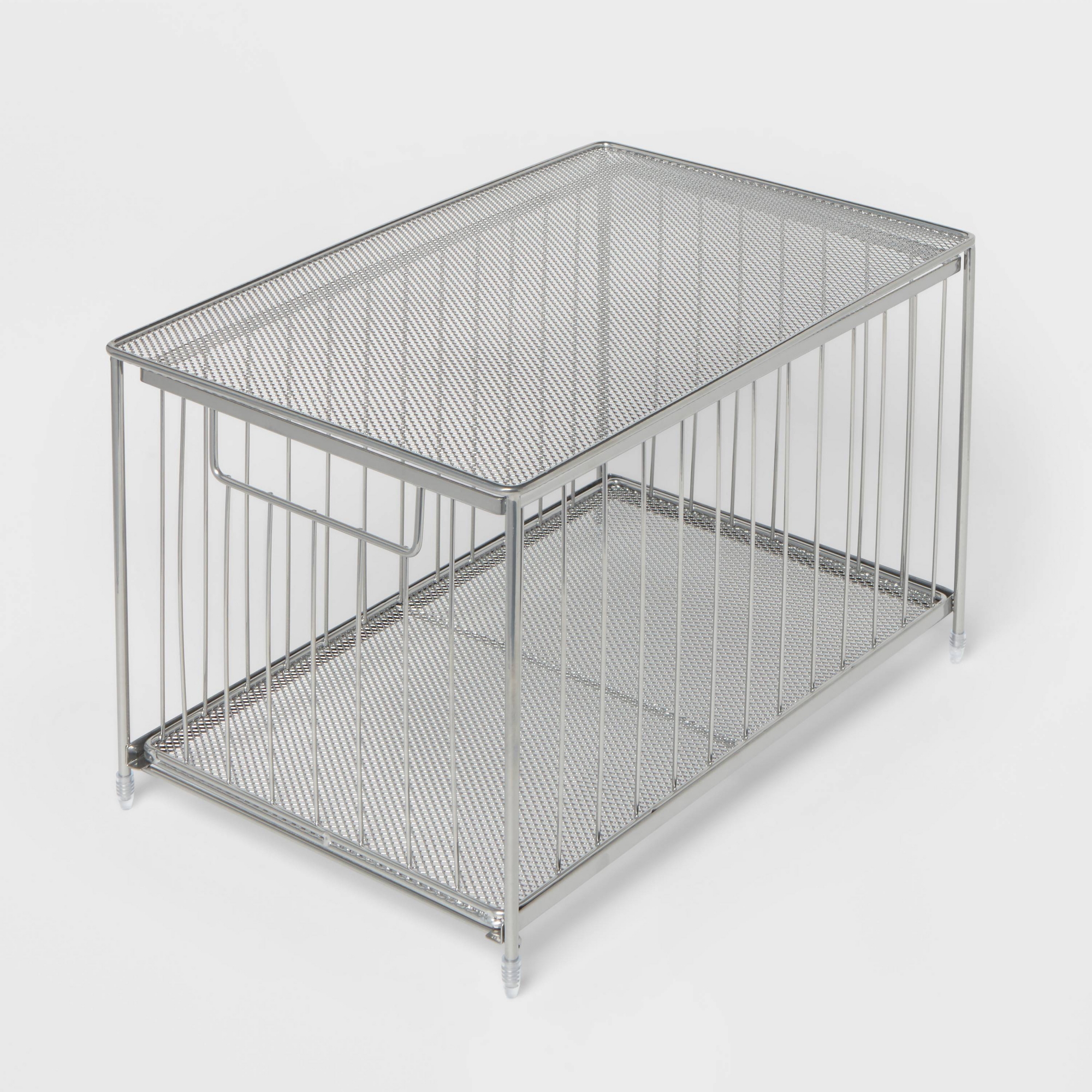 Large Stackable Steel Slide Out Drawer Chrome - Brightroom™