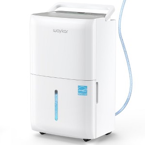 Waykar ENERGY STAR 80-150 Pints Quiet Dehumidifier - 3 Modes, Auto-Swing, Humidity Progress Bar,Off-White - 1 of 4