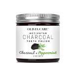 Olivia Care Activated Charcoal Tooth Polish Whitening Powder Peppermint - 2oz