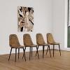NicBex Upholstered Dining Chair Set of 4 Modern Fabric Accent Chair with Metal Legs for Kitchen,Dining Room - 2 of 4