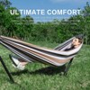 SUGIFT 2-Person Brazilian-Style Cotton Double Hammock with Stand Set w/ Carrying Bag - 2 of 4
