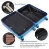 3-Piece Hardshell Luggage Set (20"/24"/28"),Lightweight Suitcase with USB Port,20" 24" Front Opening Carry-On Suitcase with Cup Holder–Cuddlewood - 3 of 4