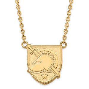 Black Bow Jewelry 14k Yellow Gold Plated Sterling Silver U.S. Military Academy Black Knights NCAA Necklace 18 Inch - 1 of 4