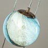 ALOADECOR 12'' 5-Light Modern Glazed Glass Globe Staircase Chandelier Coastal Handcrafted Glass Pendant In Matte Black For Foyer Entryway - 4 of 4
